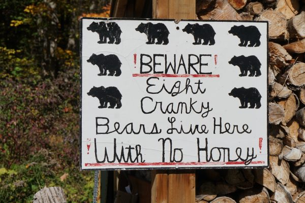 2. Beware Bear Sign